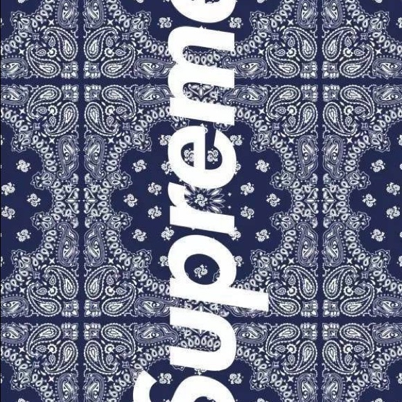 Supreme Blue Bandana Wallpaper NWT RARE SUPREME THE NORTH FACE